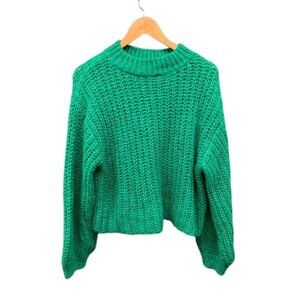 Saltwater Luxe Pullover Sweater Women’s Large Green Long Sleeve Soft Knit Casual